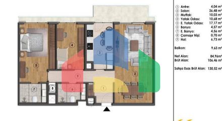 Квартира 3+1 в Стамбуле