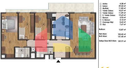 Дюплекс 4+1 в Стамбуле