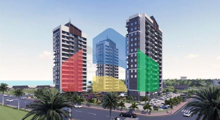An investment project under construction in Mersin, 500 m from the sea