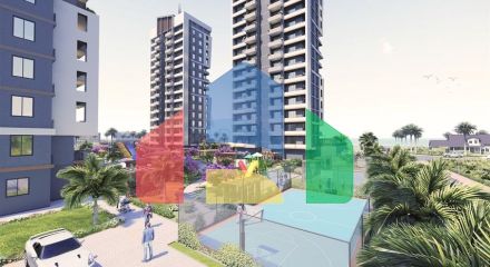 Инвестиционный проект на стадии строительства в Мерсине в 500 м от моря