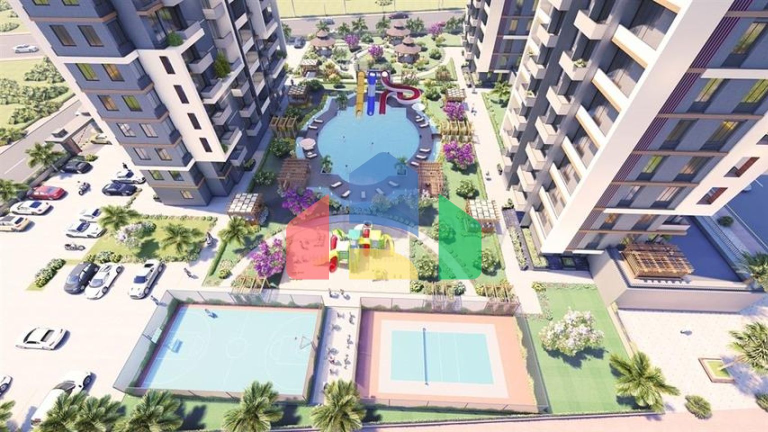 Инвестиционный проект на стадии строительства в Мерсине в 500 м от моря