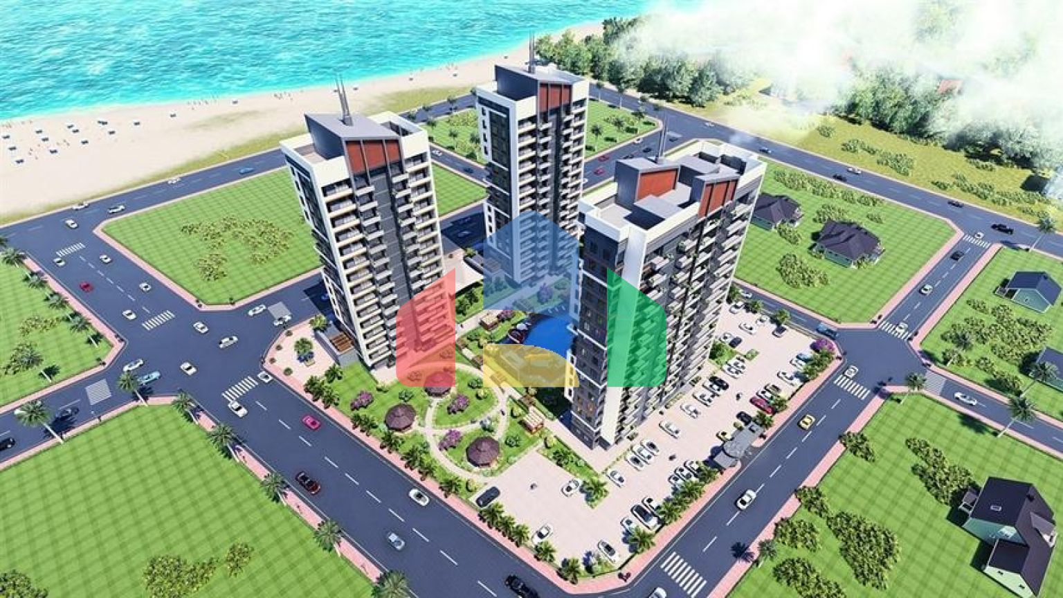 Инвестиционный проект на стадии строительства в Мерсине в 500 м от моря