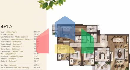 Дюплекс 4 + 1 в Стамбулі