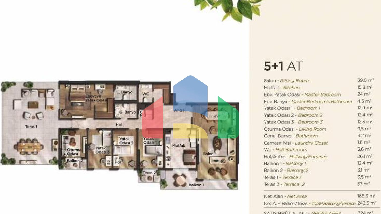 Дюплекс 4 + 1 в Стамбулі