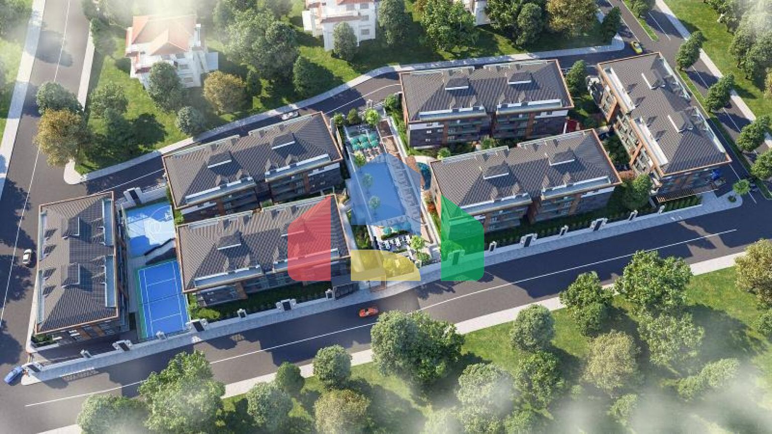 Дюплекс 3+2 с видом на море в Стамбуле