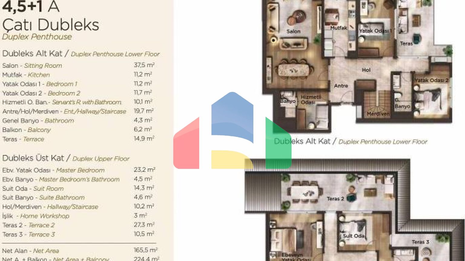 Дюплекс 3 + 1 в Стамбулі