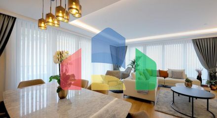 Квартира 1+1 с видом на море в Стамбуле