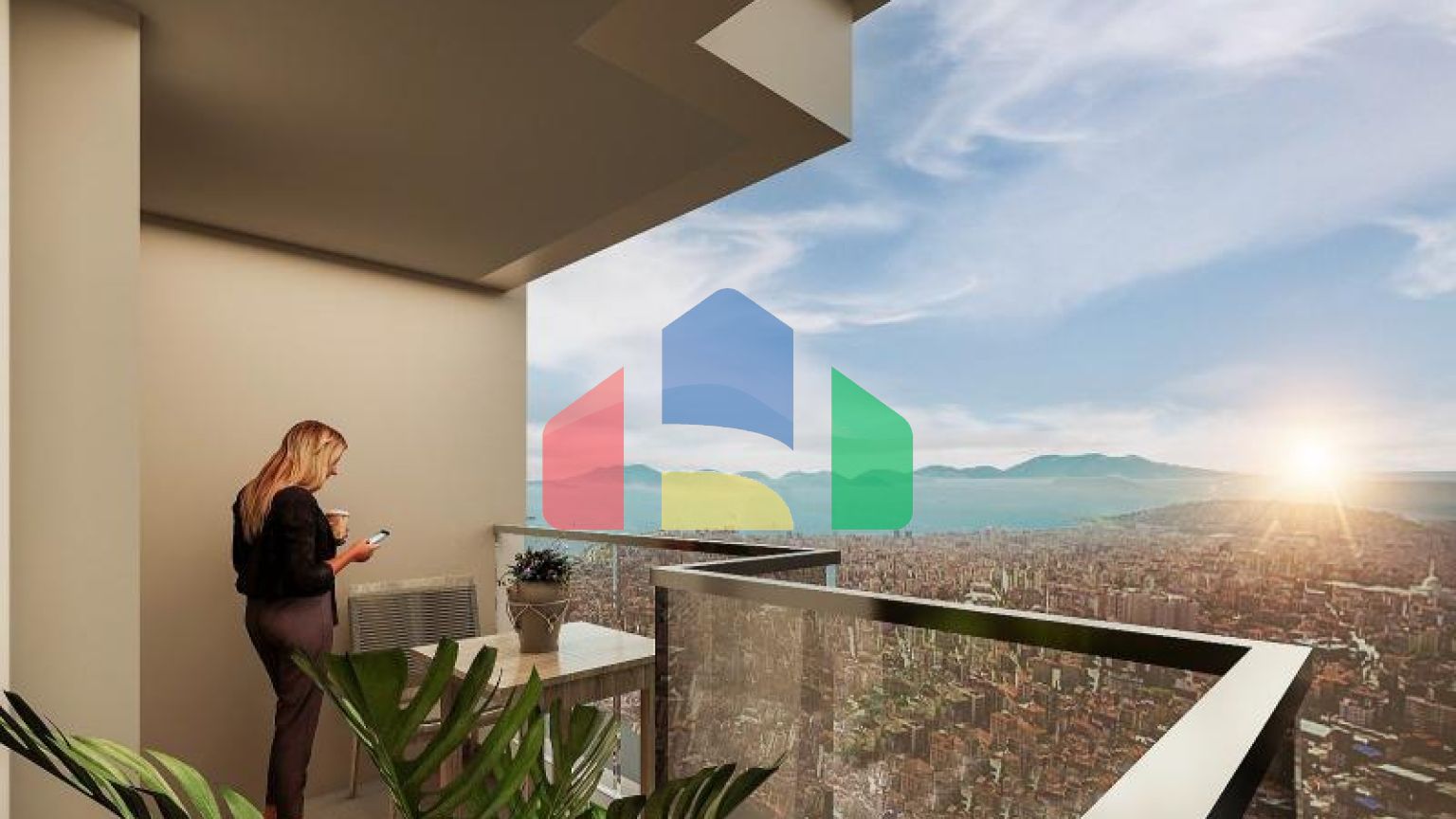 Квартира 3+1 с видом на море в Стамбуле