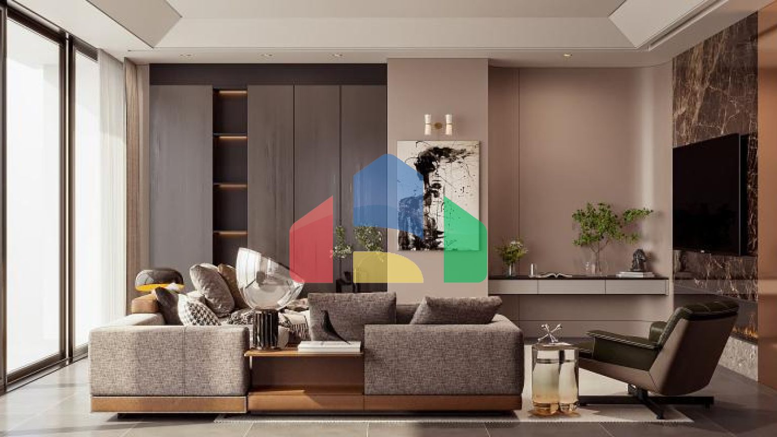 Квартира 3+1 с видом на море в Стамбуле