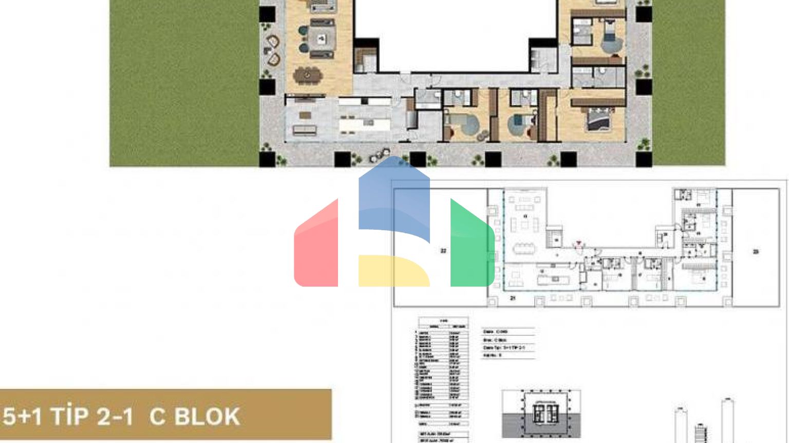 Квартира 4+1 с видом на море в Стамбуле