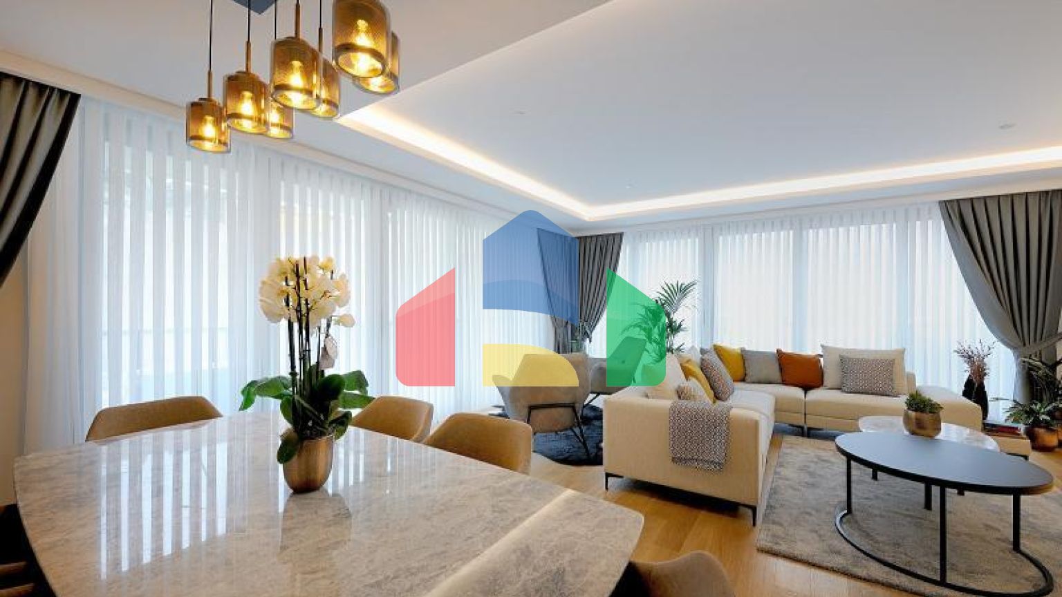 Квартира 2+1 с видом на море в Стамбуле