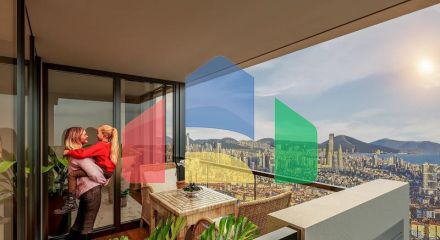 Квартира 4+1 с видом на море в Стамбуле