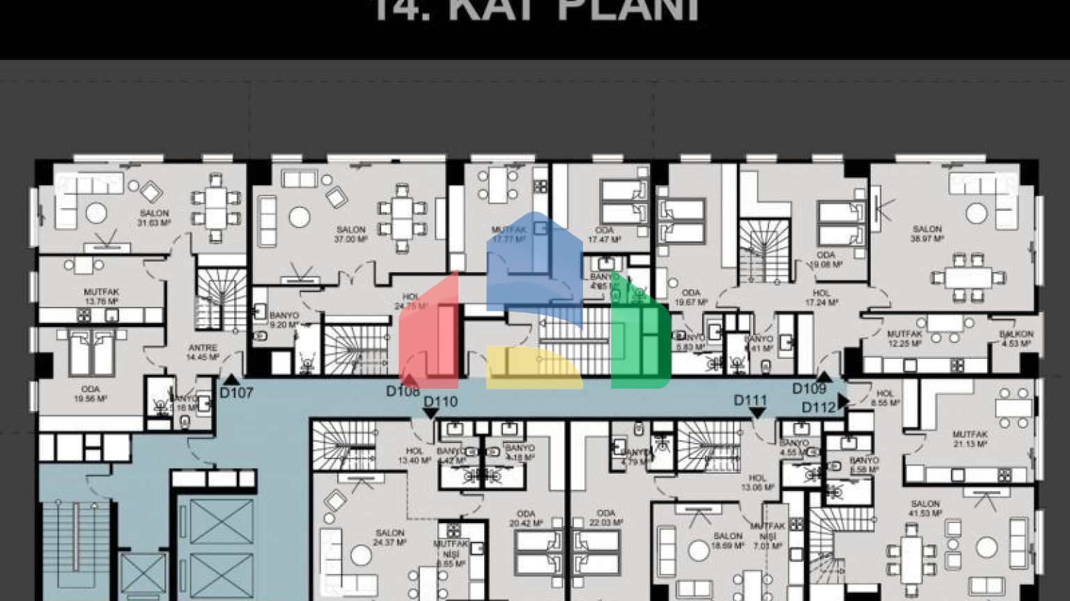 Квартира 1+1 в Стамбуле