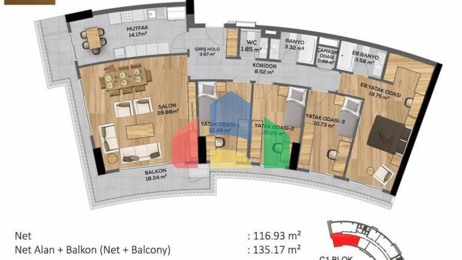 Квартира 5+1 в Стамбуле