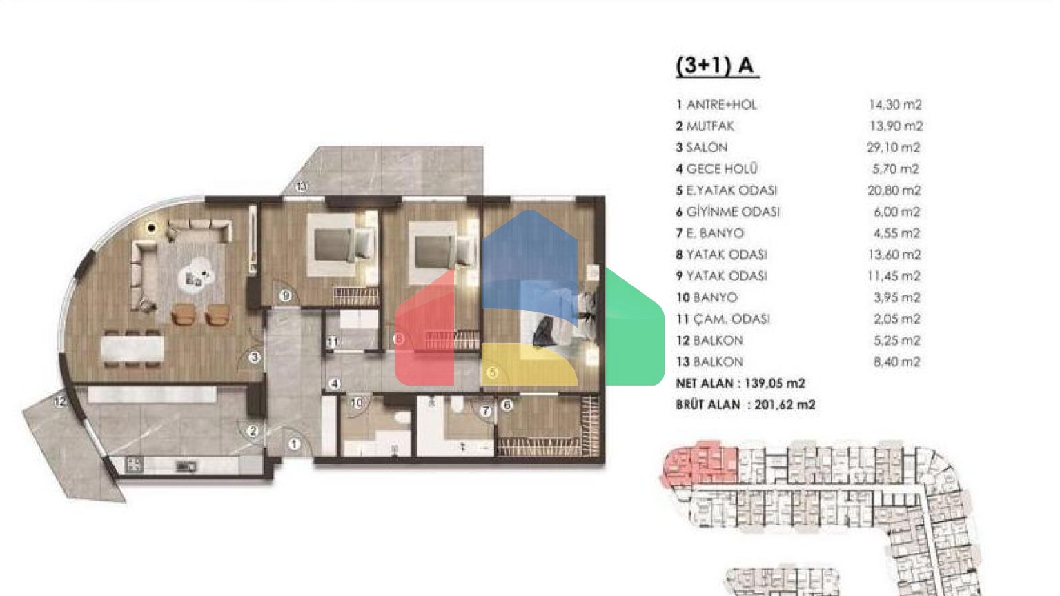 Квартира 4+1 в Стамбуле