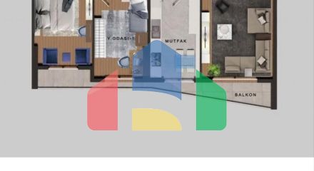 Квартира 3+1 с видом на море в Стамбуле