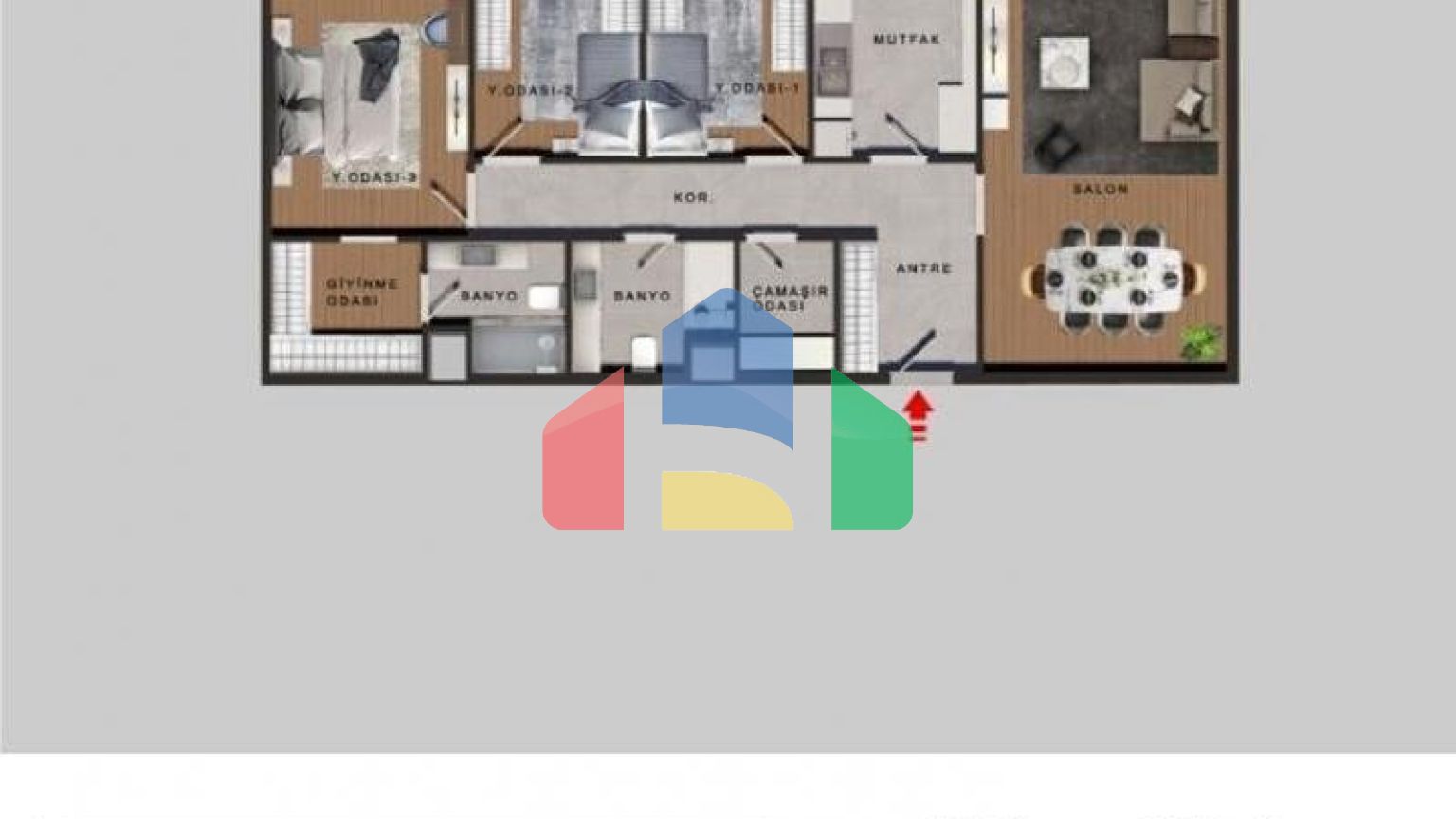 Квартира 3+1 с видом на море в Стамбуле