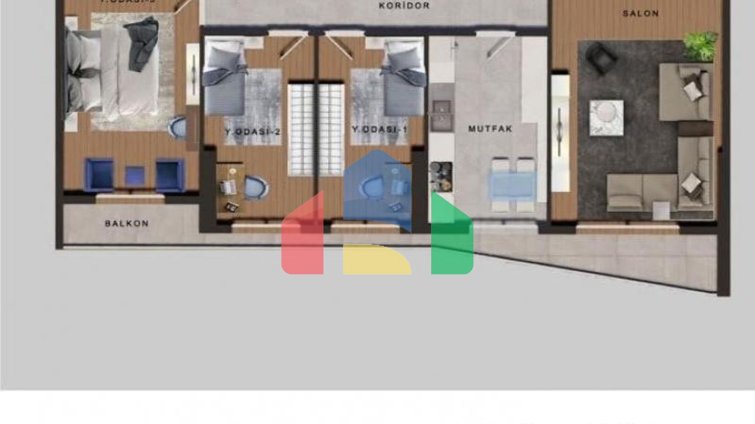 Квартира 3+1 с видом на море в Стамбуле