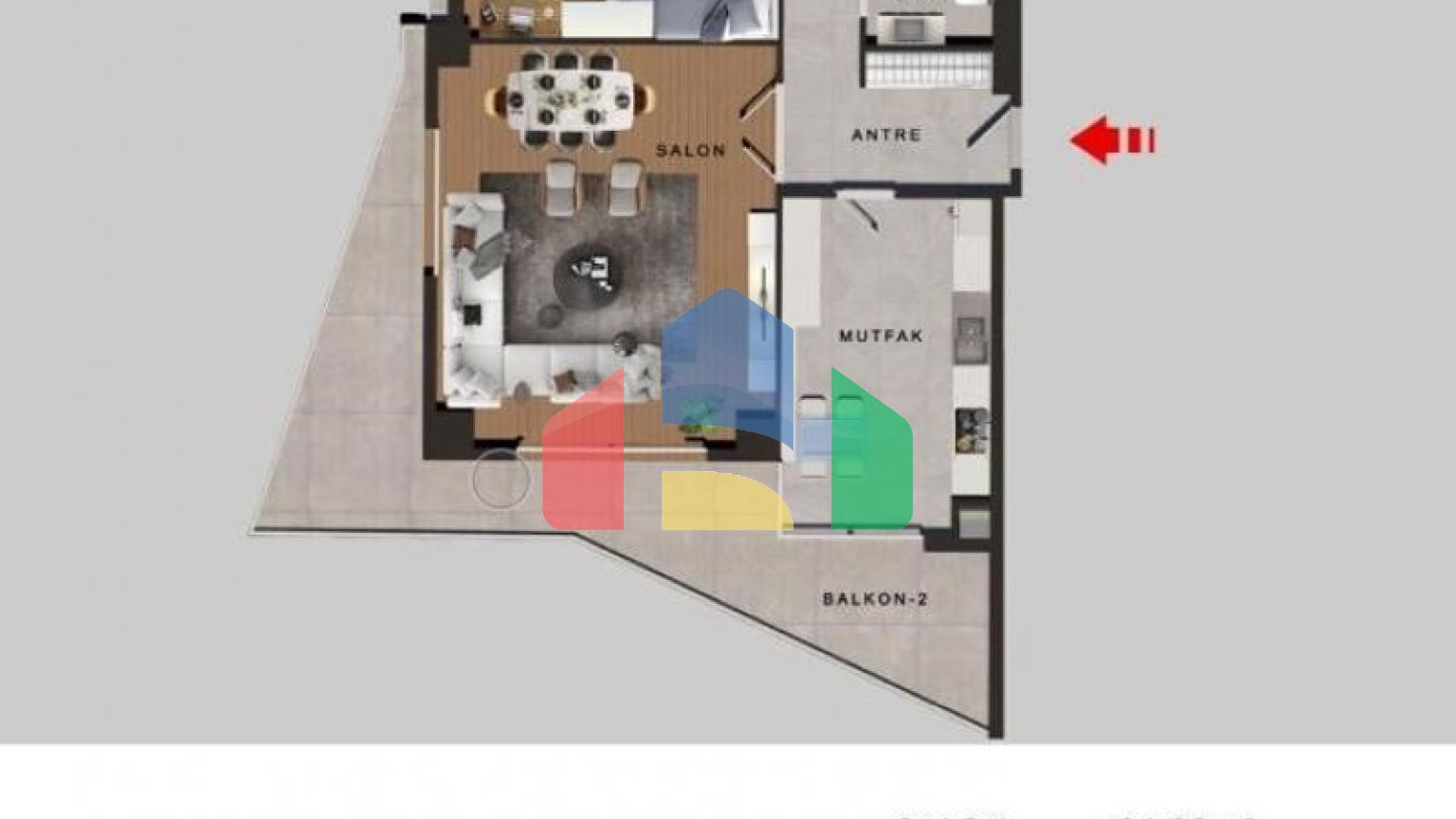 Квартира 3+1 с видом на море в Стамбуле