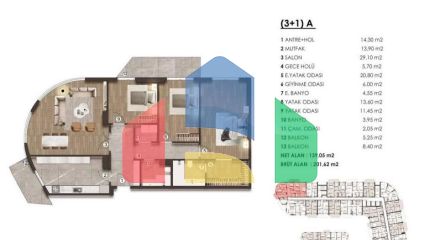 Квартира 1+1 в Стамбуле