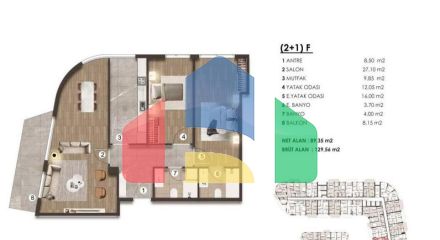 Квартира 1+1 в Стамбуле