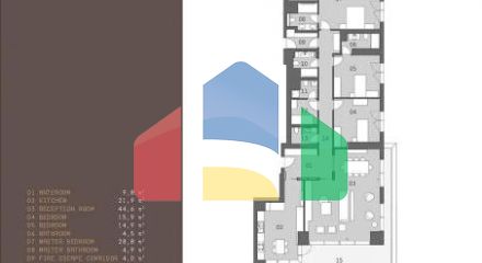 Дюплекс 4+2 с видом на море в Стамбуле