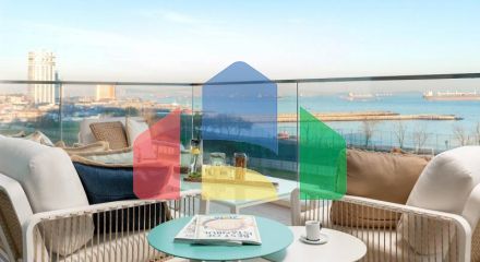 Квартира 4+1 с видом на море в Стамбуле