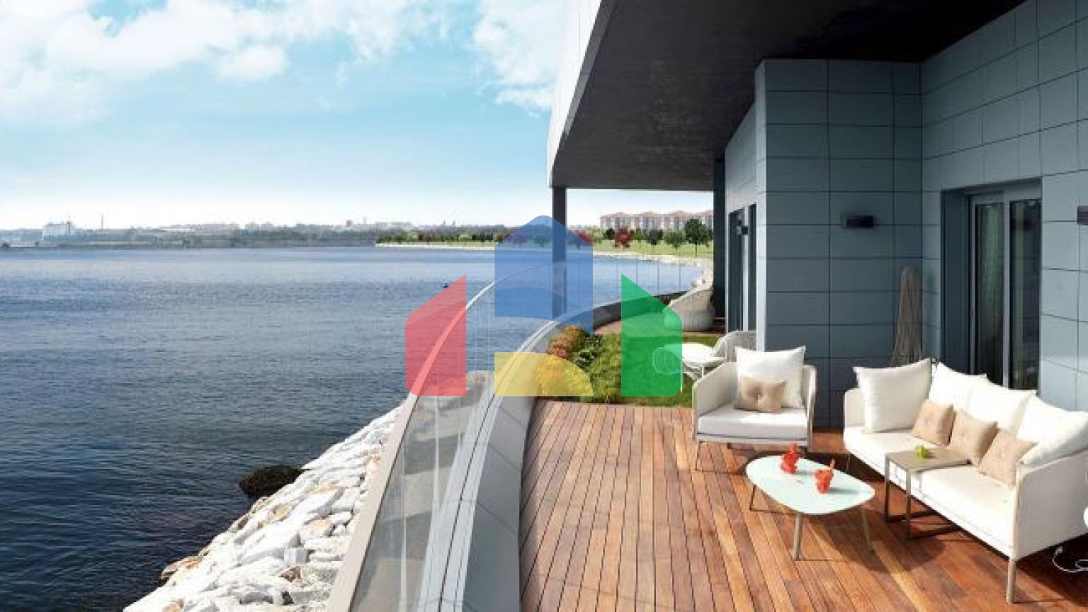 Квартира 3+1 с видом на море в Стамбуле