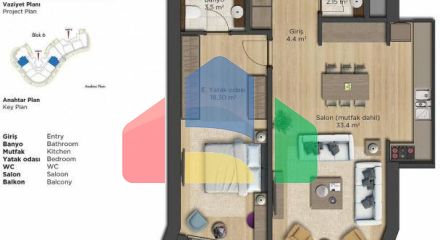 Квартира 3+1 с видом на море в Стамбуле