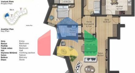 Квартира 3+1 с видом на море в Стамбуле