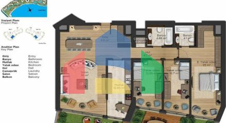 Квартира 3+1 с видом на море в Стамбуле