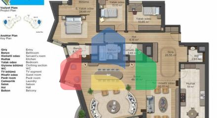 Квартира 3+1 с видом на море в Стамбуле