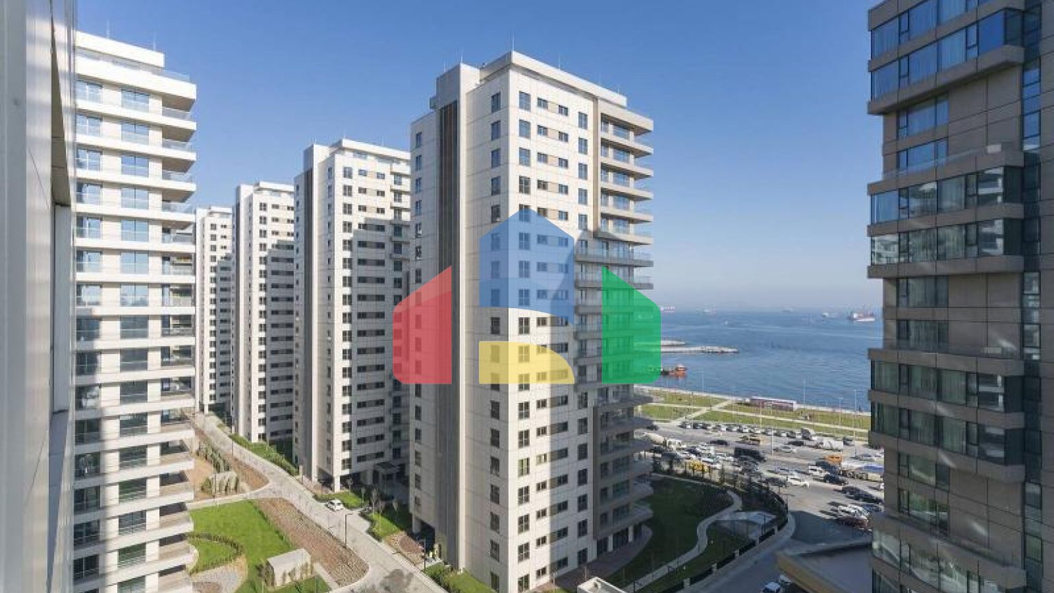 Квартира 1+1 с видом на море в Стамбуле