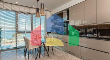 Квартира 1+1 с видом на море в Стамбуле