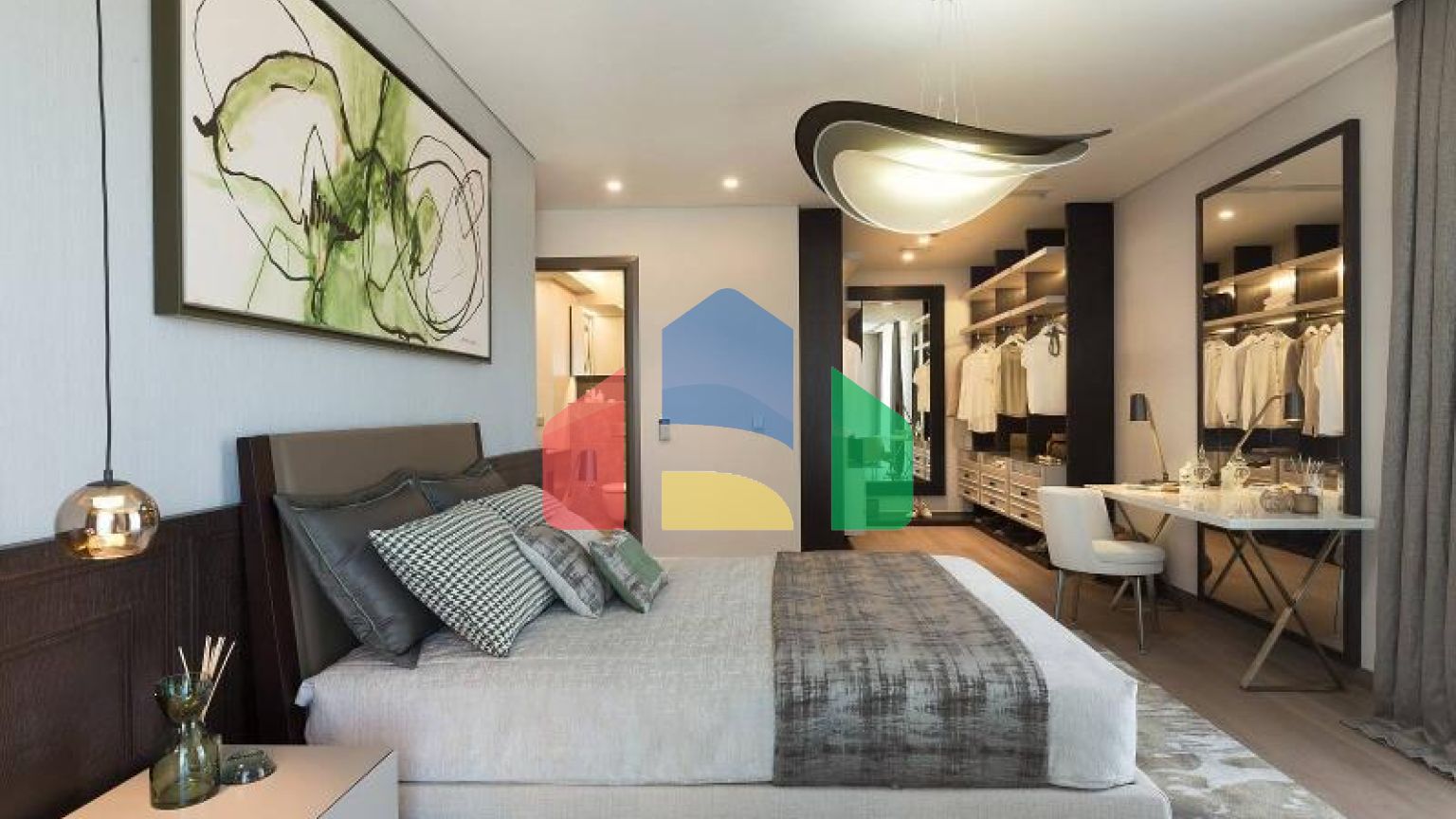 Квартира 1+1 с видом на море в Стамбуле