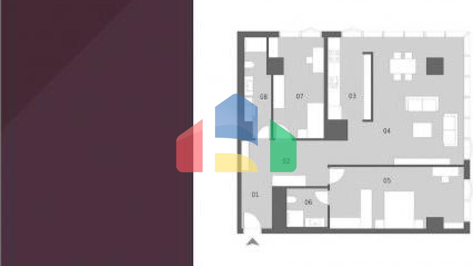 Квартира 1+1 с видом на море в Стамбуле