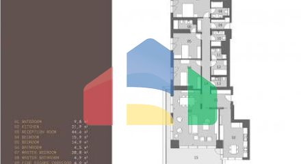 Квартира 1+1 с видом на море в Стамбуле