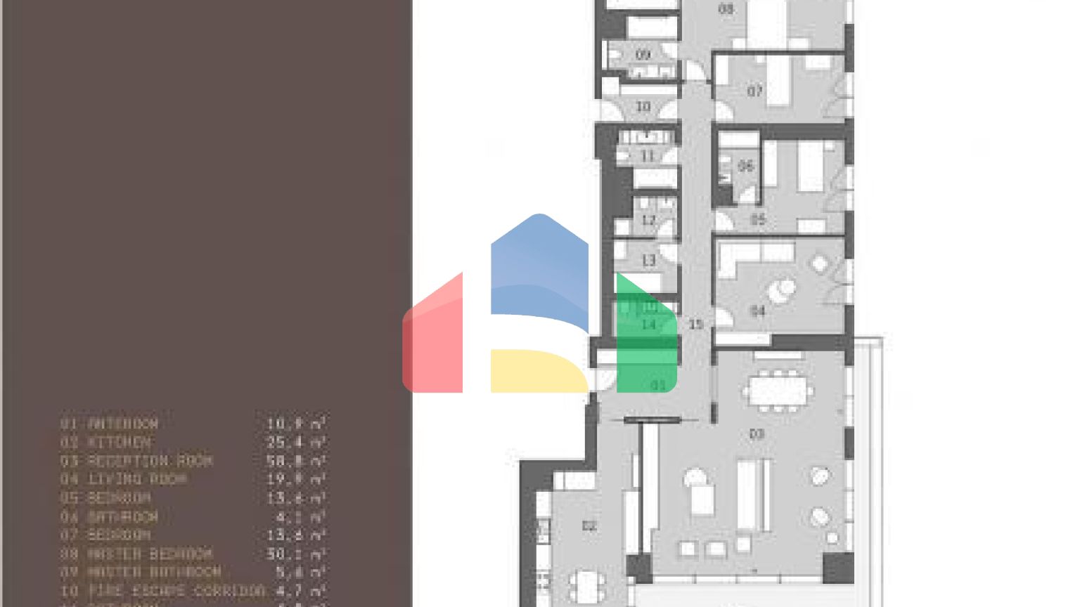 Квартира 1+1 с видом на море в Стамбуле