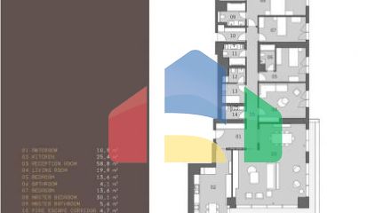 Квартира 1+1 с видом на море в Стамбуле