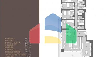 Квартира 2+1 с видом на море в Стамбуле