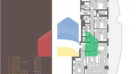 Квартира 5+1 с видом на море в Стамбуле