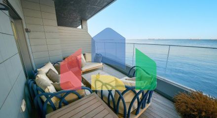 Квартира 1+1 с видом на море в Стамбуле