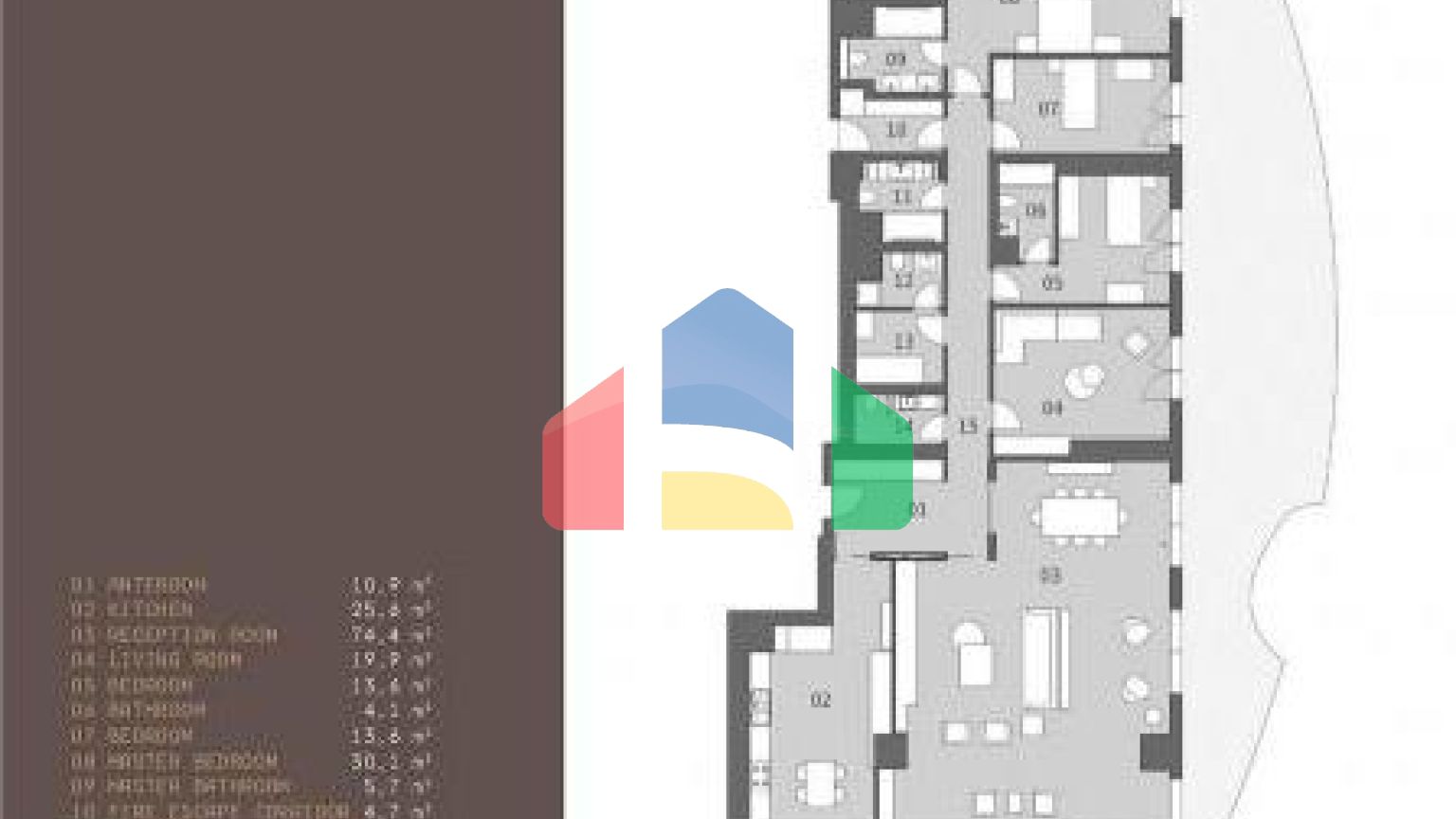 Дюплекс 5+2 с видом на море в Стамбуле