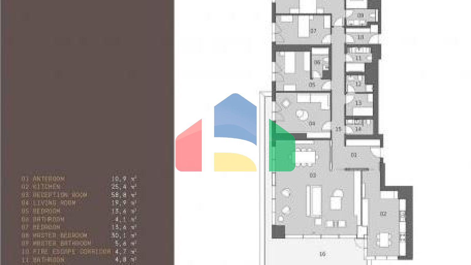 Дюплекс 5+2 с видом на море в Стамбуле