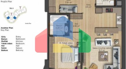 Квартира 4+1 с видом на море в Стамбуле Квартира 4+1 с видом на море в Стамбуле