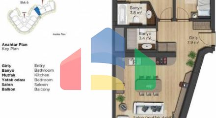 Квартира 4+1 с видом на море в Стамбуле Квартира 4+1 с видом на море в Стамбуле