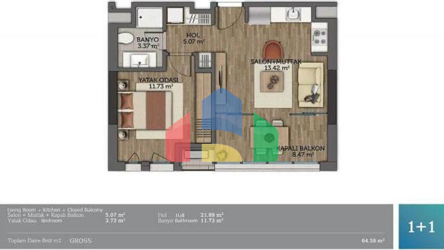 Квартира 3+1 в Стамбуле