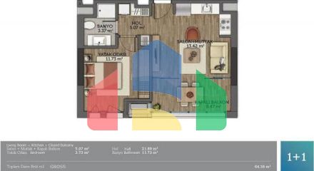 Квартира 3+1 в Стамбуле