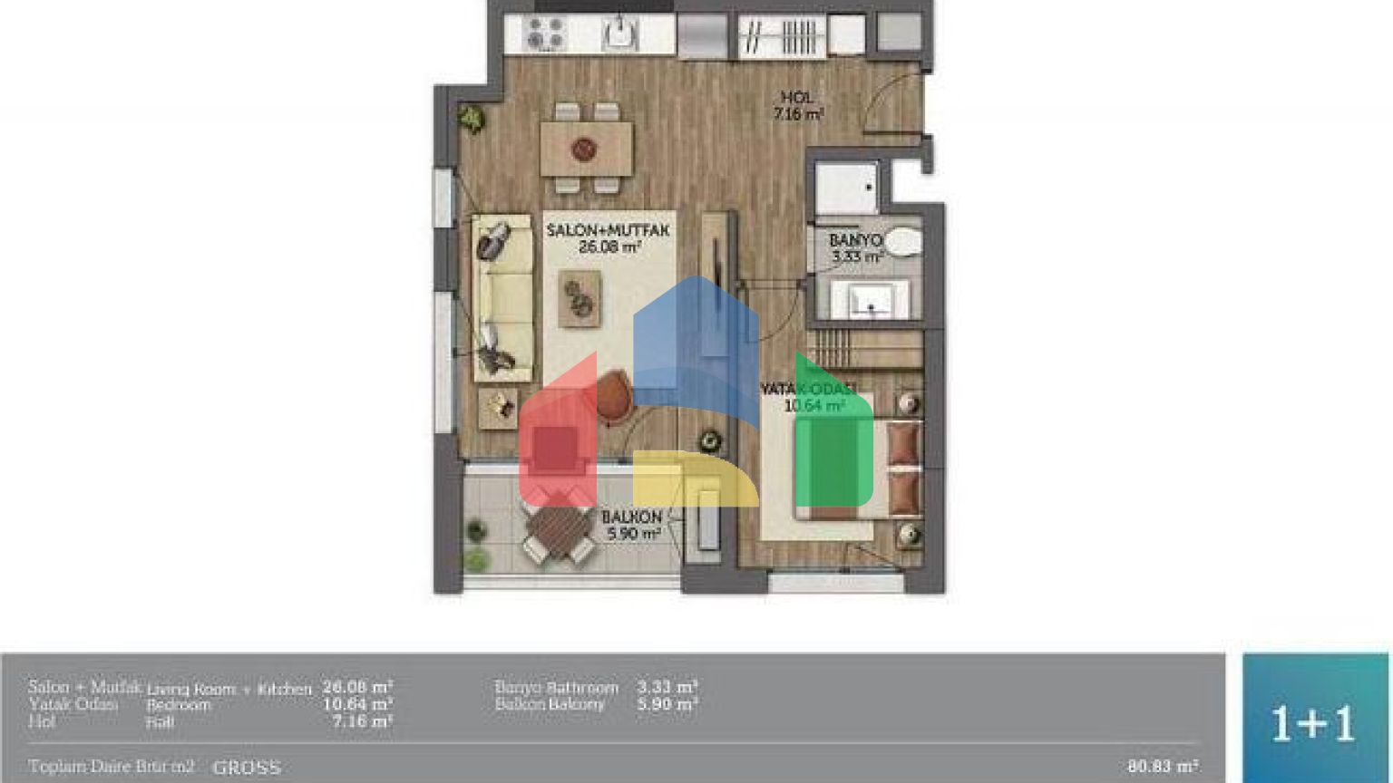 Квартира 3+1 в Стамбуле