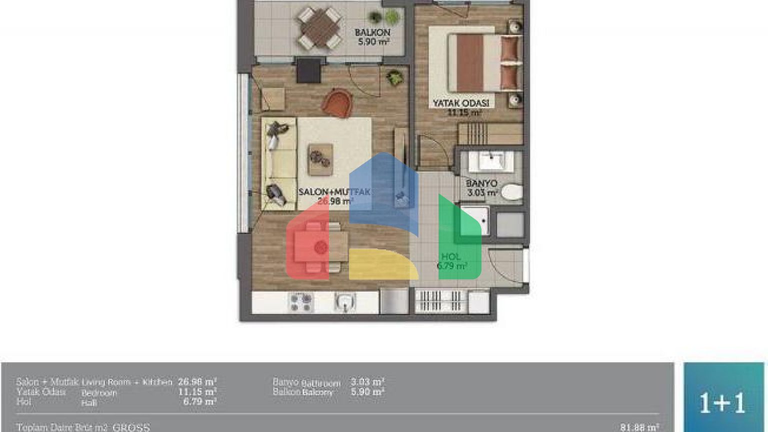 Квартира 3+1 в Стамбуле